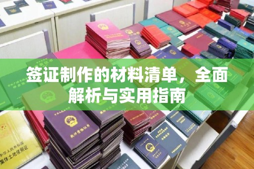 彭泽签证制作的材料清单，全面解析与实用指南