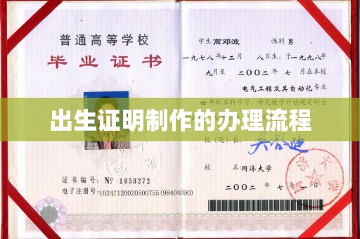 彭泽出生证明制作的办理流程