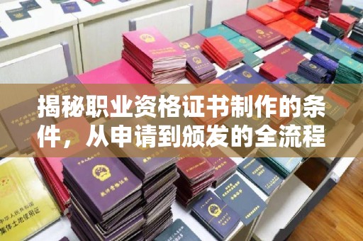 彭泽揭秘职业资格证书制作的条件，从申请到颁发的全流程解析