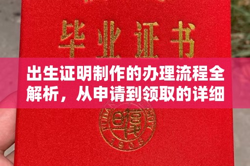 彭泽出生证明制作的办理流程全解析，从申请到领取的详细指南