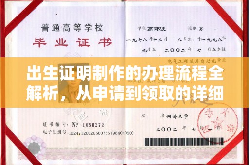 彭泽出生证明制作的办理流程全解析，从申请到领取的详细指南